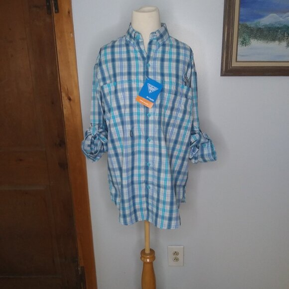 NWT mens Columbia PFG Omni shade button down shirt performance fishing gear S - Picture 5 of 16